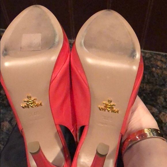 ****SOLD****Authentic Prada peep Toe Heels in 7.5 - Picture 3 of 6